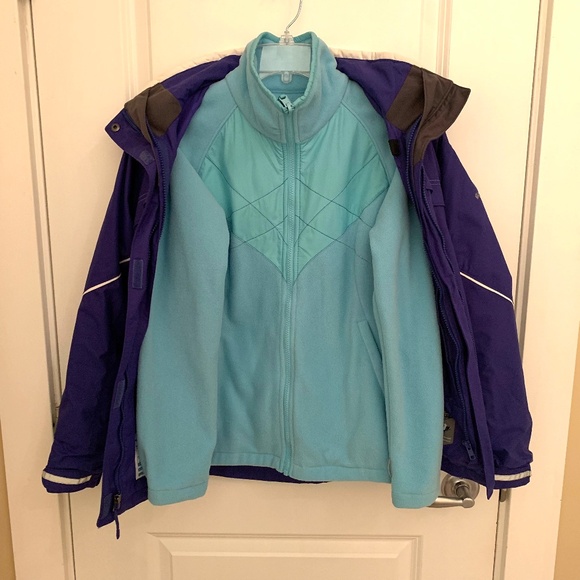 Columbia Youth Interchange Waterproof Bugaboo Jacket Size 14/16 - Picture 10 of 15